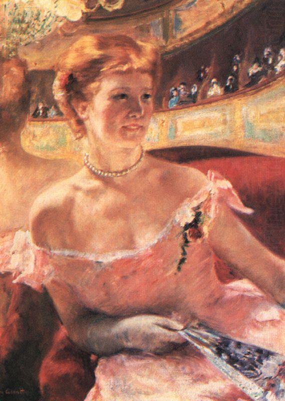 Mary Cassatt Lydia in a Loge Wearing a Pearl Necklace china oil painting image